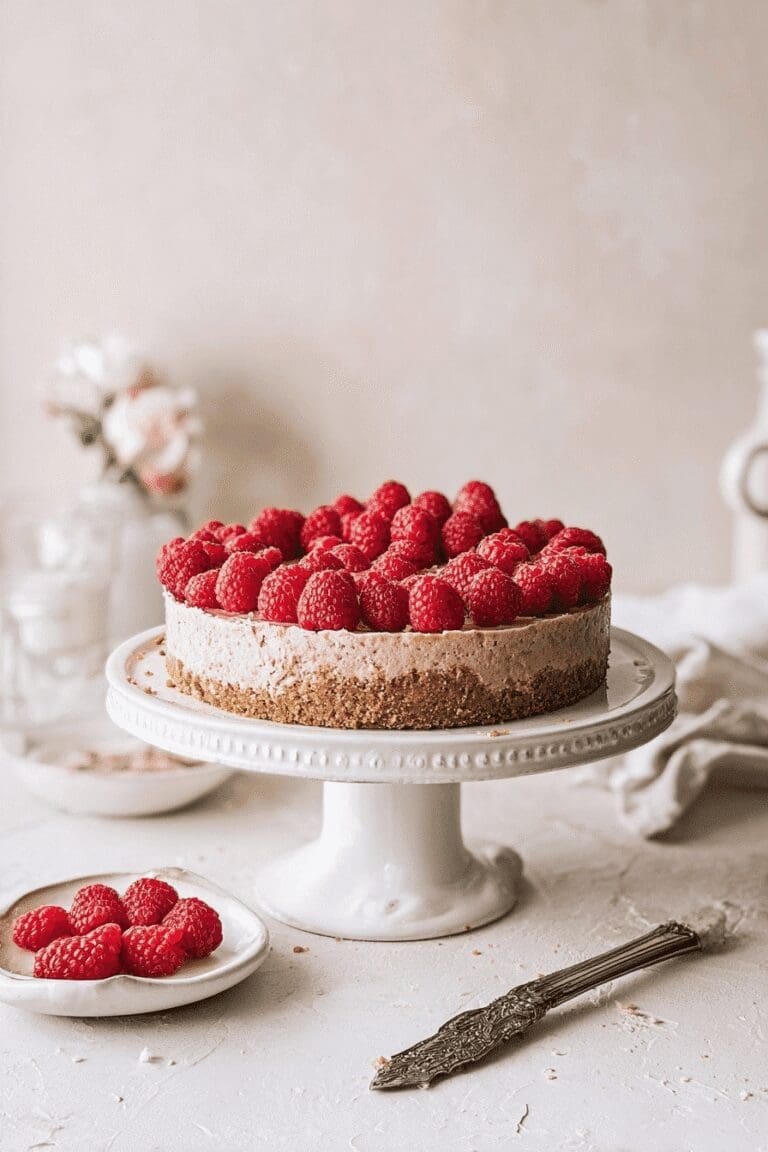 No Bake Raspberry Swirl Cheesecake 19.Png