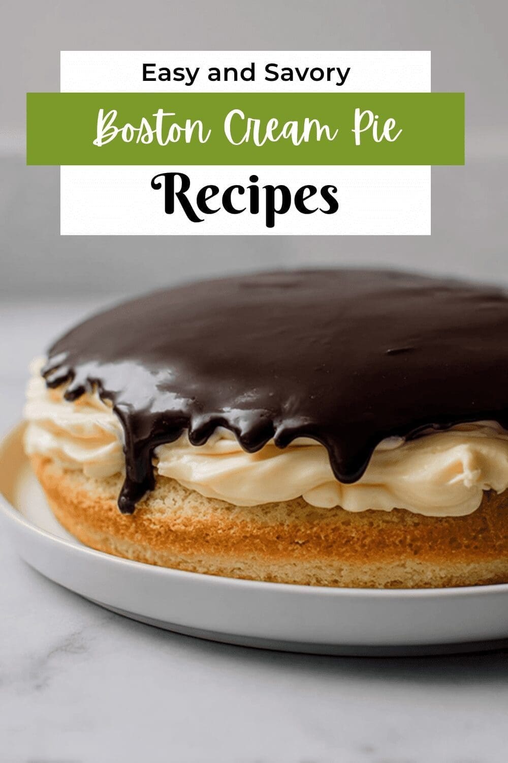 Boston Cream Pie Recipe Classic Cake With Cream Filling And Chocolate Glaze 7 Boston Cream Pie