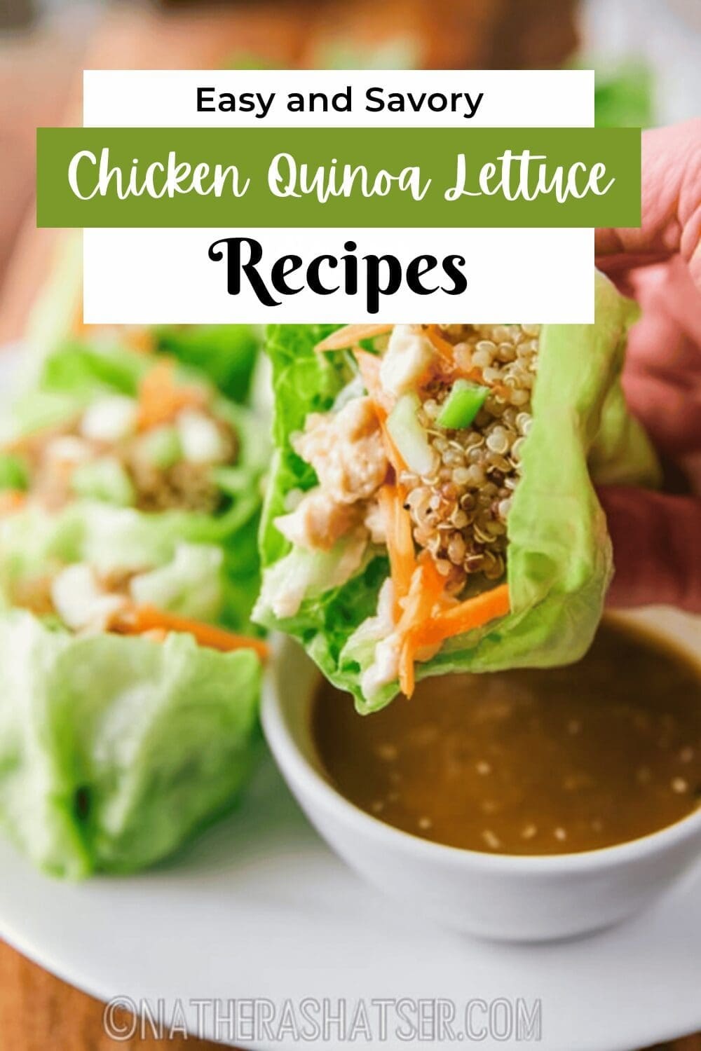 Chicken Quinoa Lettuce Wraps With Creamy Peanut Sauce Recipe 7 Chicken Quinoa Lettuce Wraps