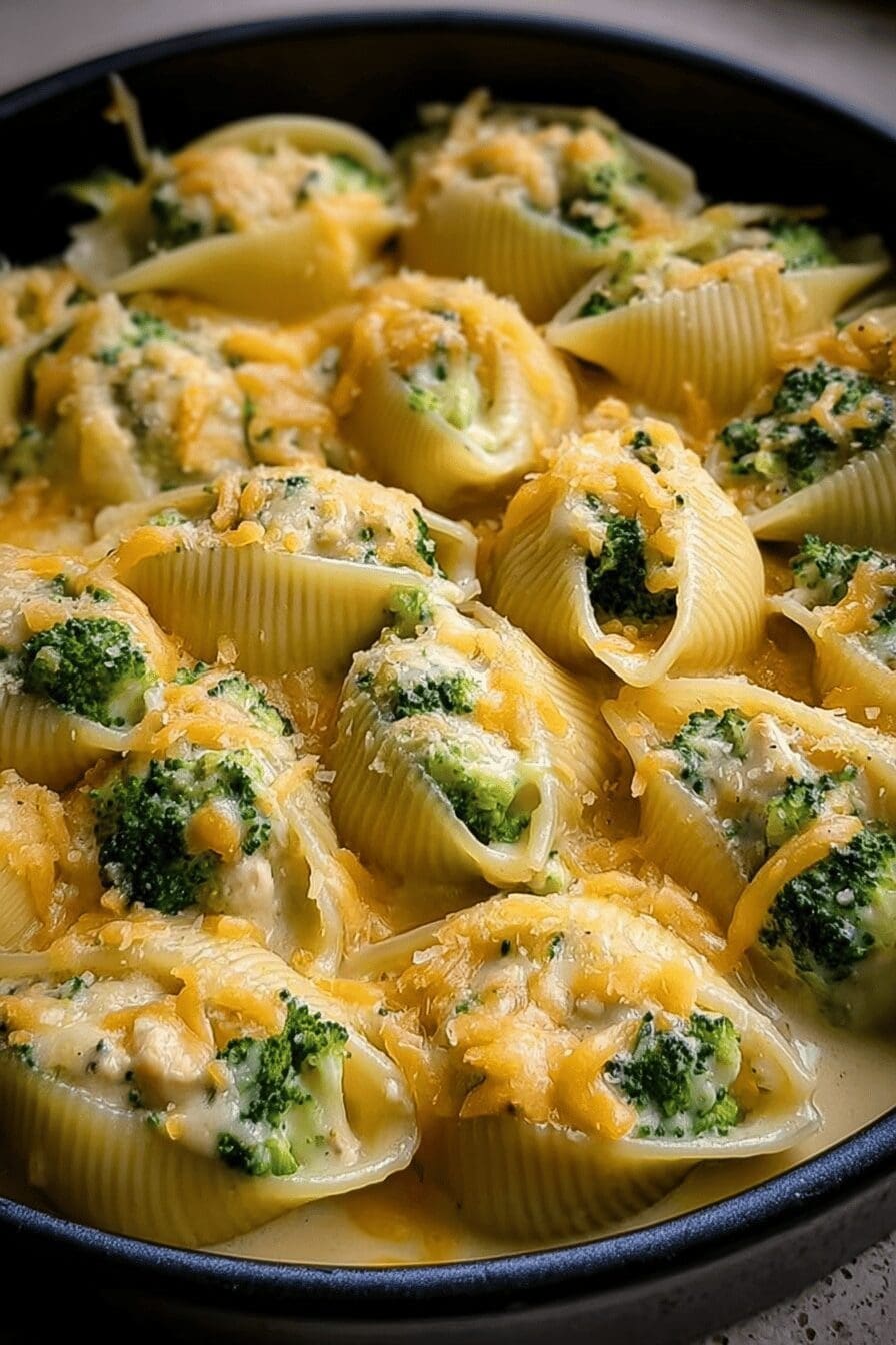 Cheesy Chicken Broccoli Stuffed Shells Recipe For Comfort Food Lovers 6 Broccoli Cheddar Chicken Shells