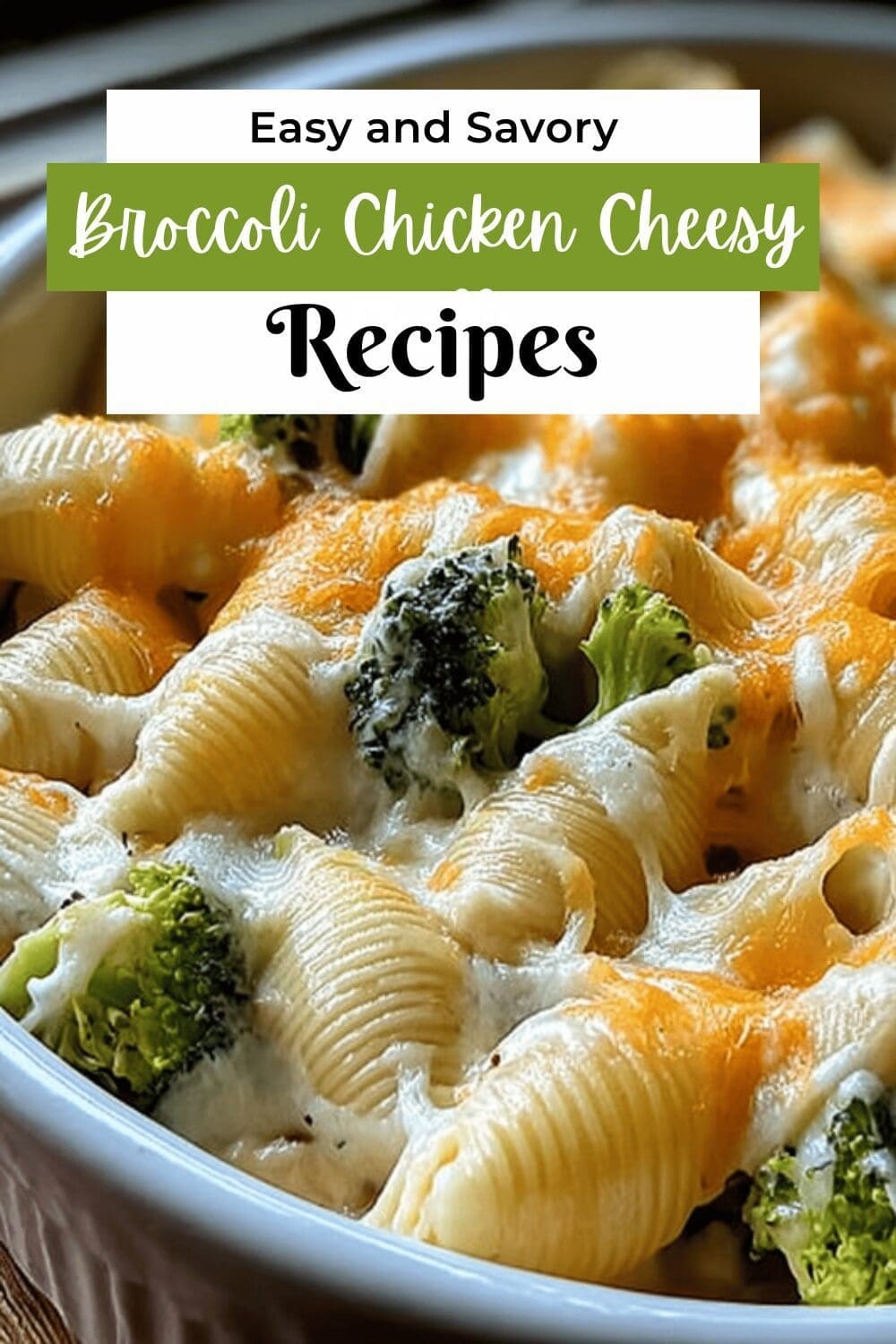 Broccoli Chicken Cheesy Shells