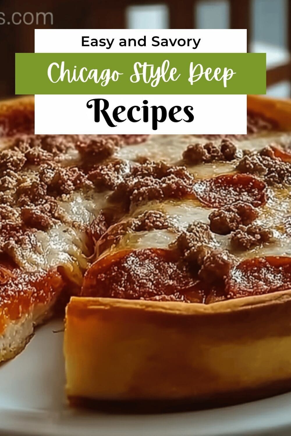Chicago Style Deep Dish Pizza Recipe With Classic Rich Tomato Sauce And Cheese 7 Chicago Style Deep Dish Pizza