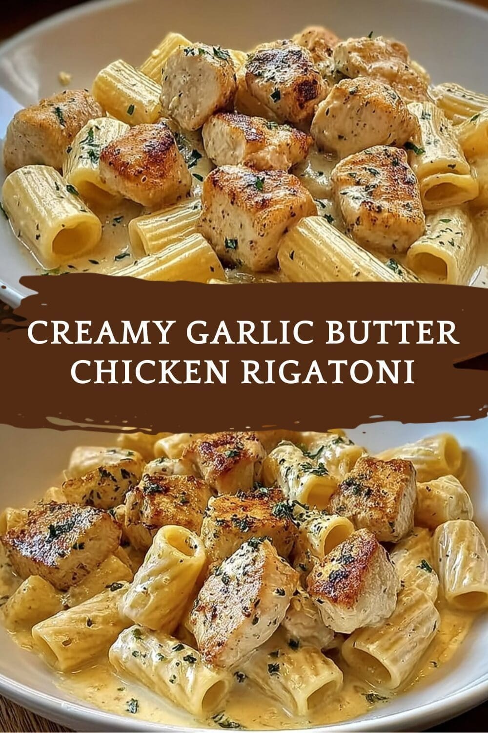 Creamy Garlic Butter Chicken Rigatoni