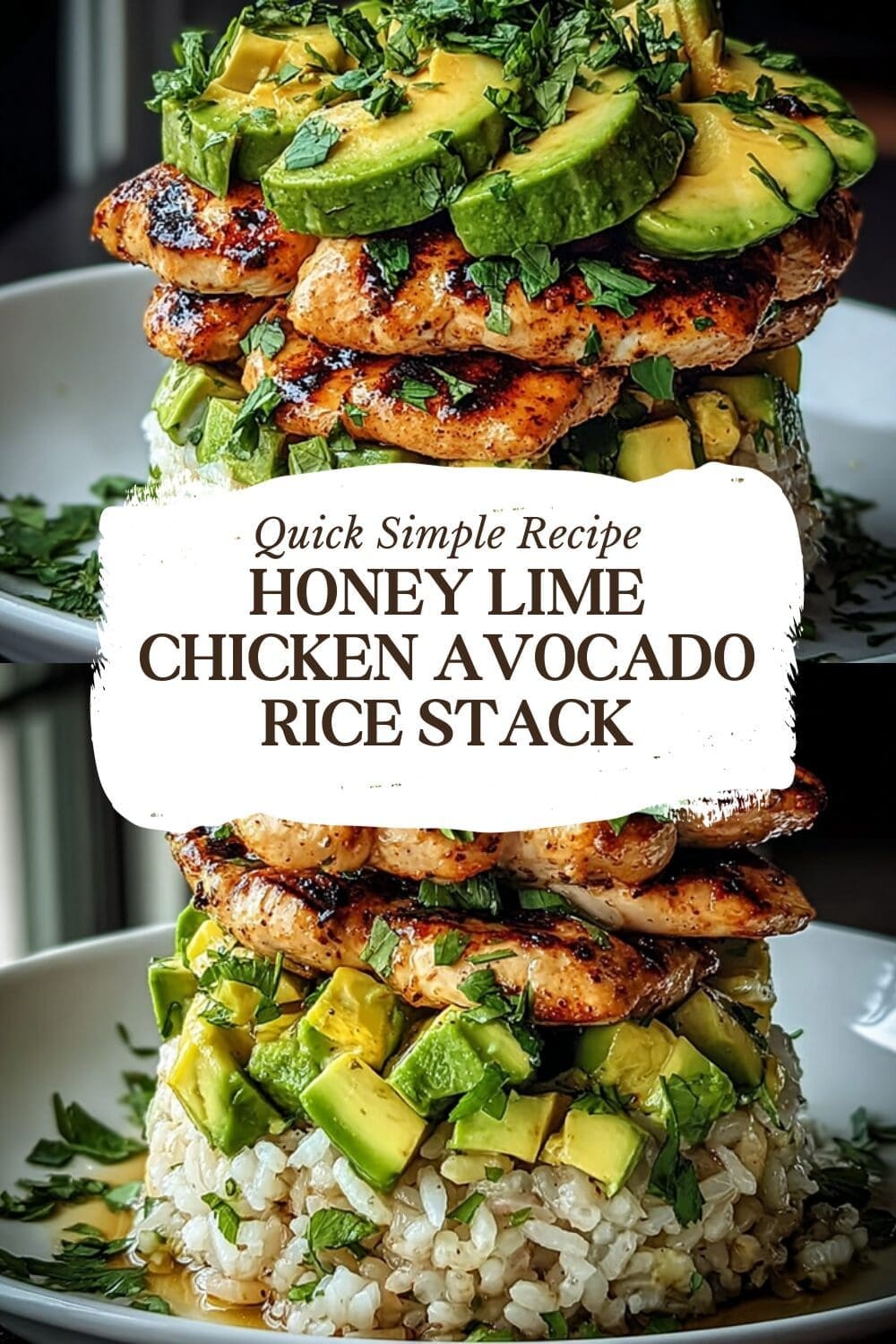 Honey Lime Chicken With Avocado And Rice Stack Recipe 7 Honey Lime Chicken Avocado Rice Stack