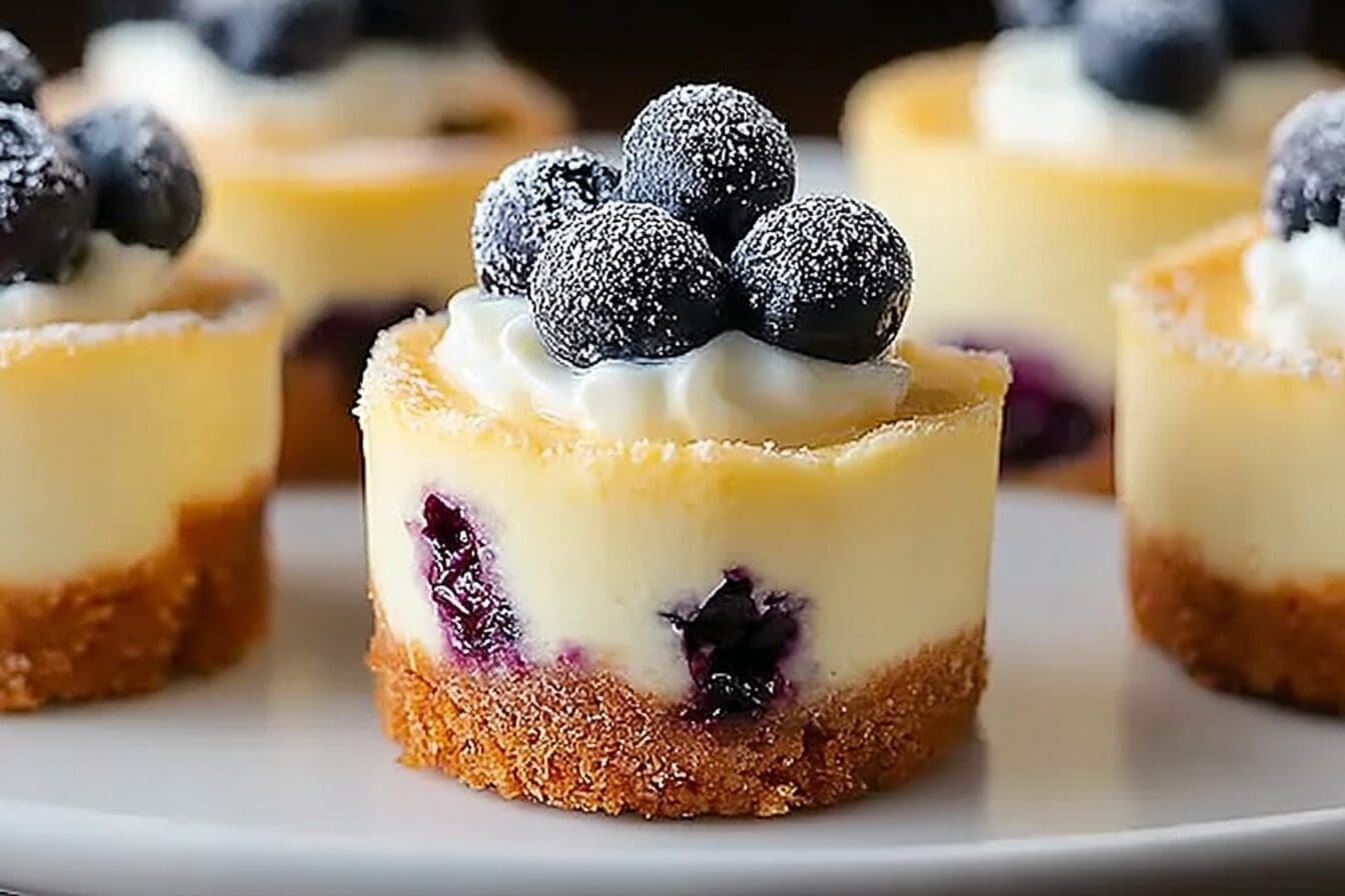 Mini Lemon Blueberry Cheesecakes With Fresh Zesty Flavor 6 Lemon Blueberry Cheesecakes