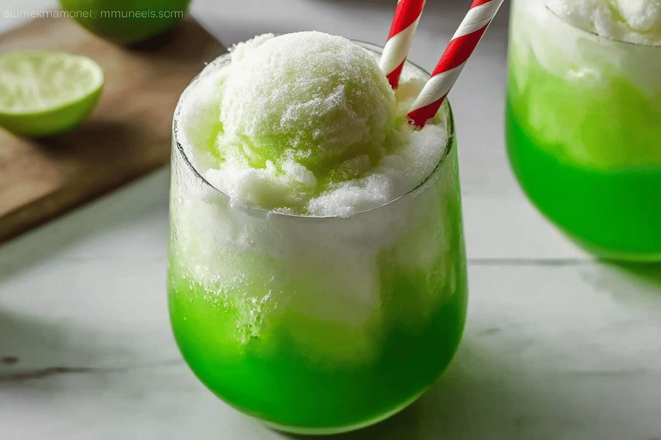 Lemon Lime Ice Cream Float