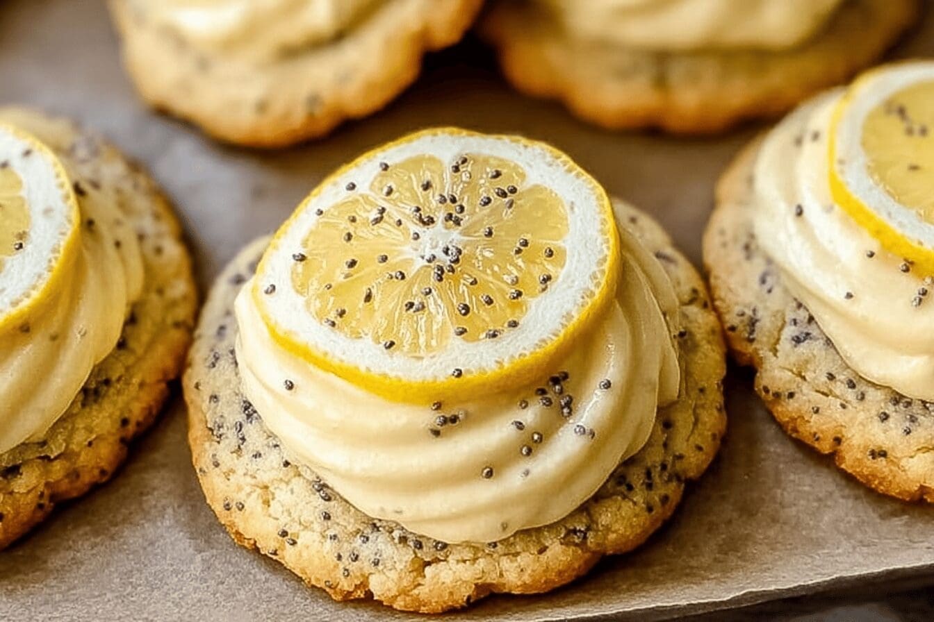 Lemon Poppy Seed Cheesecake Cookies