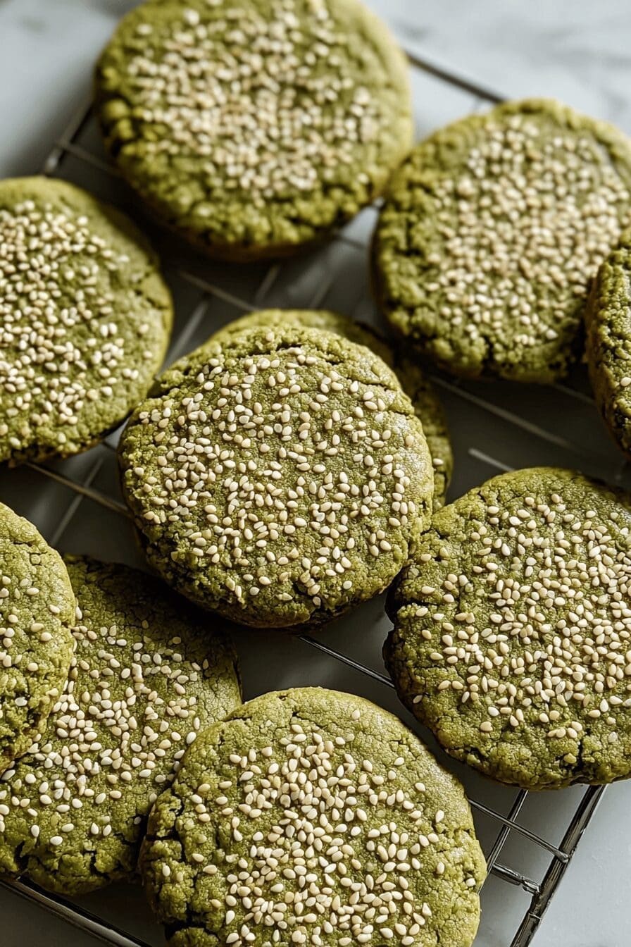 Matcha Sesame Cookies Recipe With Nutty Flavor And Crisp Texture 6 Matcha Sesame Cookies