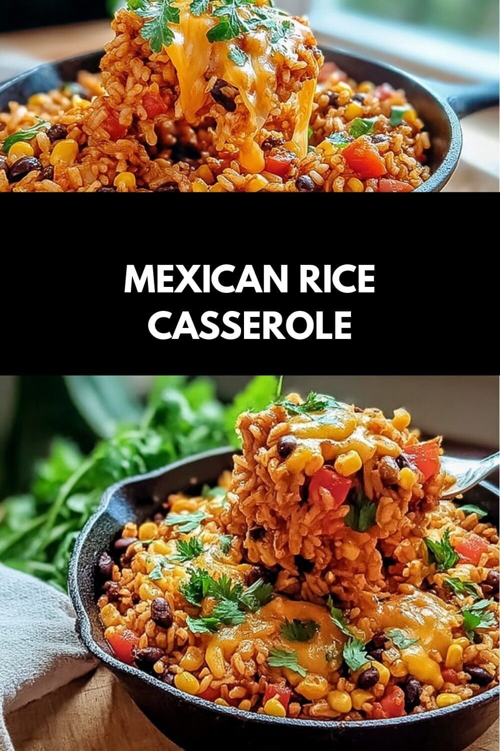 One Skillet Mexican Rice Casserole With Easy Flavorful Ingredients 7 Mexican Rice Casserole