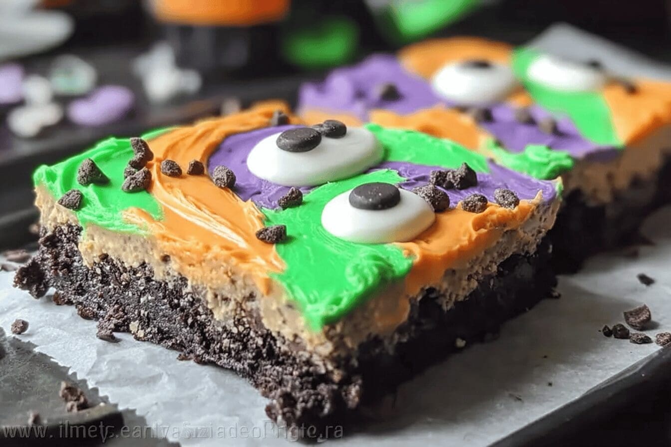 Monster Mash Cheesecake Bars