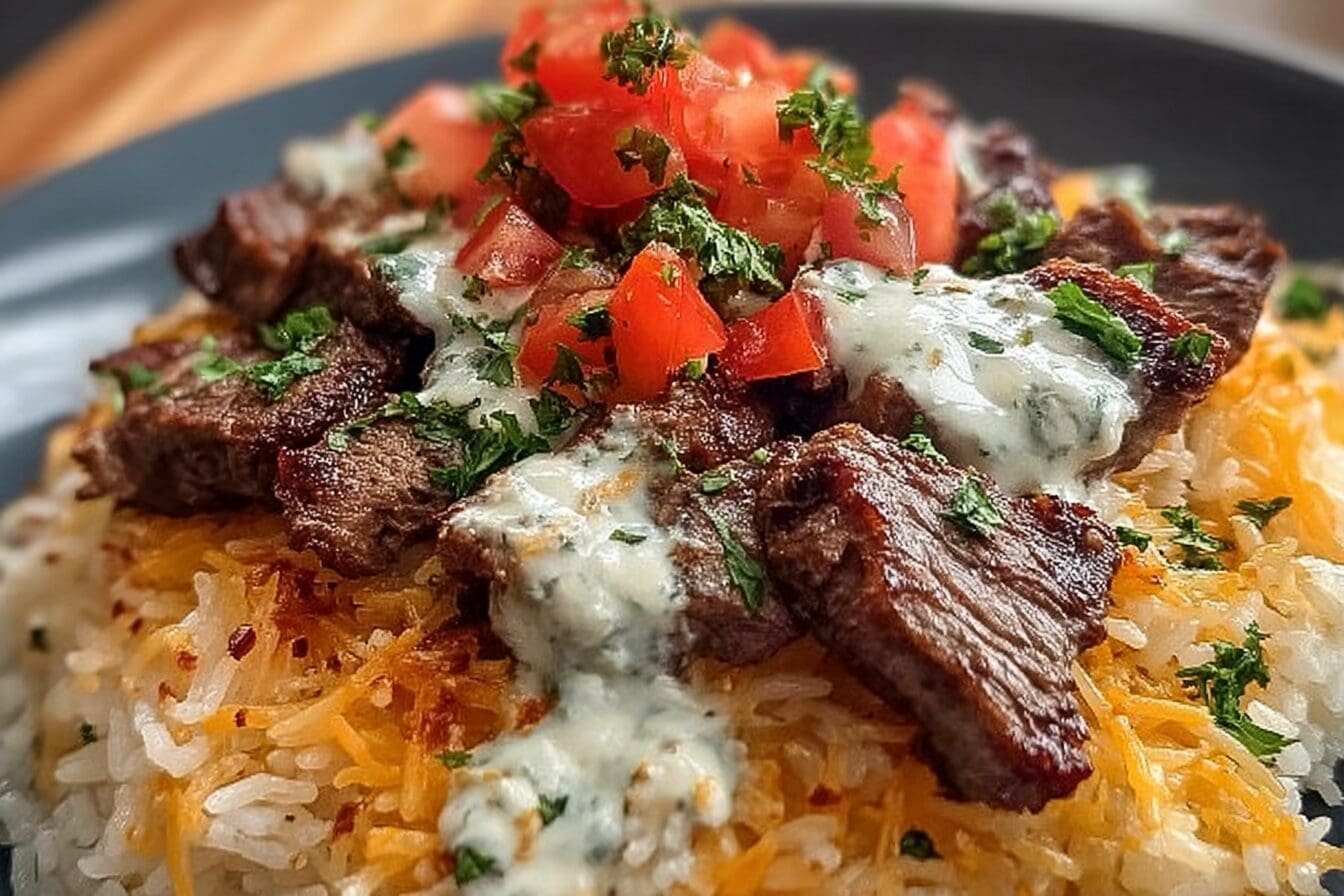 Steak Queso Rice
