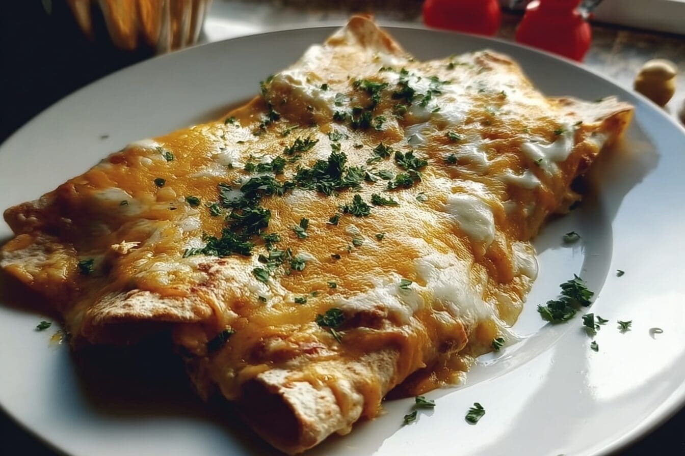 White Chicken Enchiladas Recipe With Creamy Sauce And Easy Steps 6 Cheesy Chicken Enchiladas