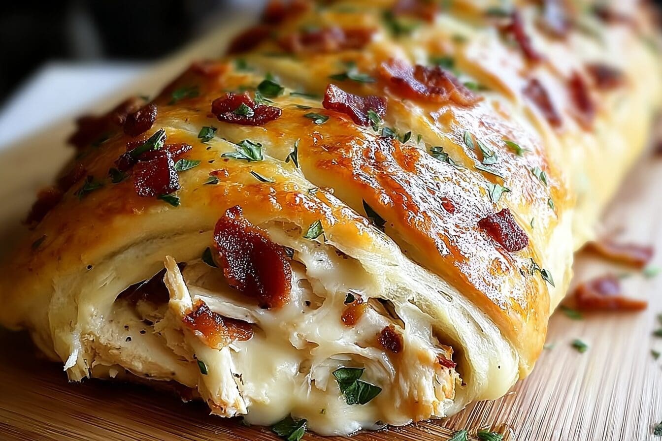 Chicken Bacon Ranch Stromboli