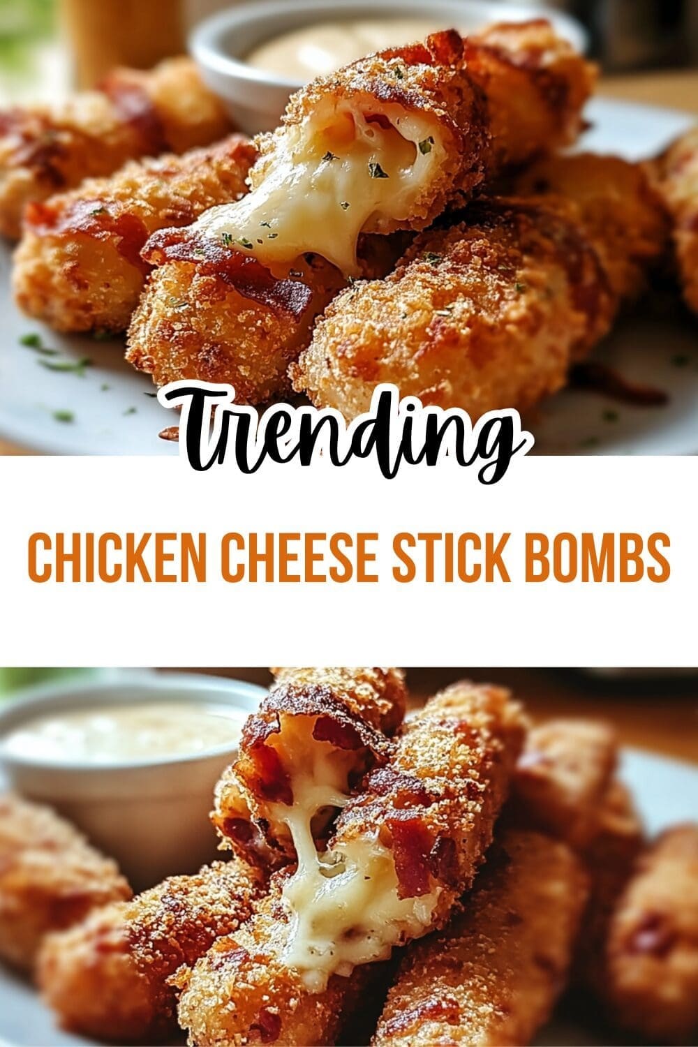 Chicken Cheese Stick Bombs