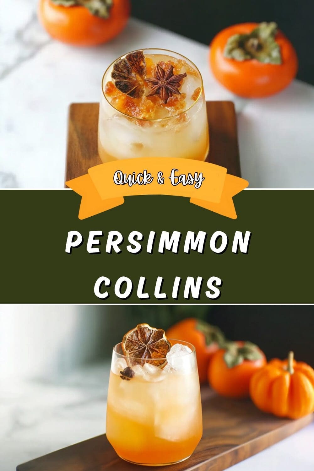 Persimmon Collins Cocktails Recipes For Fresh And Fruity Drinks 7 Persimmon Collins