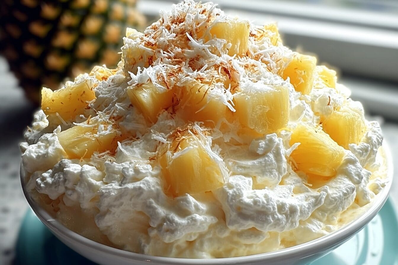 Pineapple Fluff Recipe With Creamy Texture And Sweet Flavor 6 Pineapple Fluff