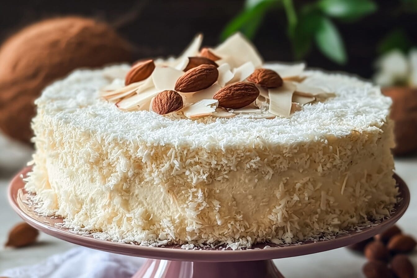 Raffaello Cake Recipe With Coconut And Creamy White Chocolate 6 Raffaello Cake