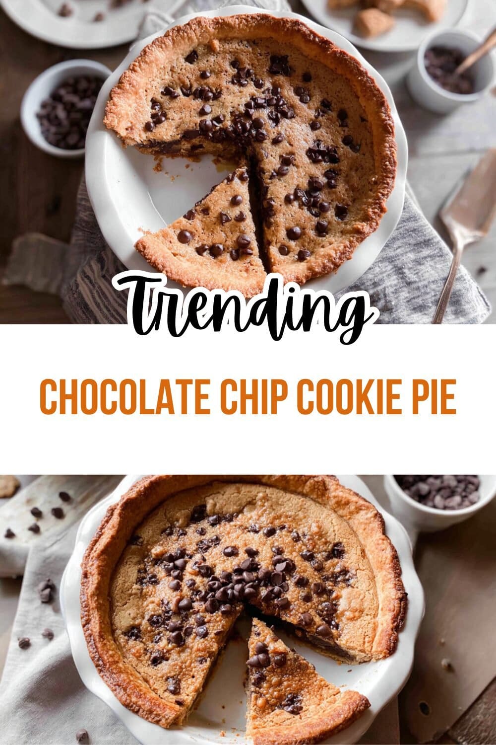 Chocolate Chip Cookie Pie