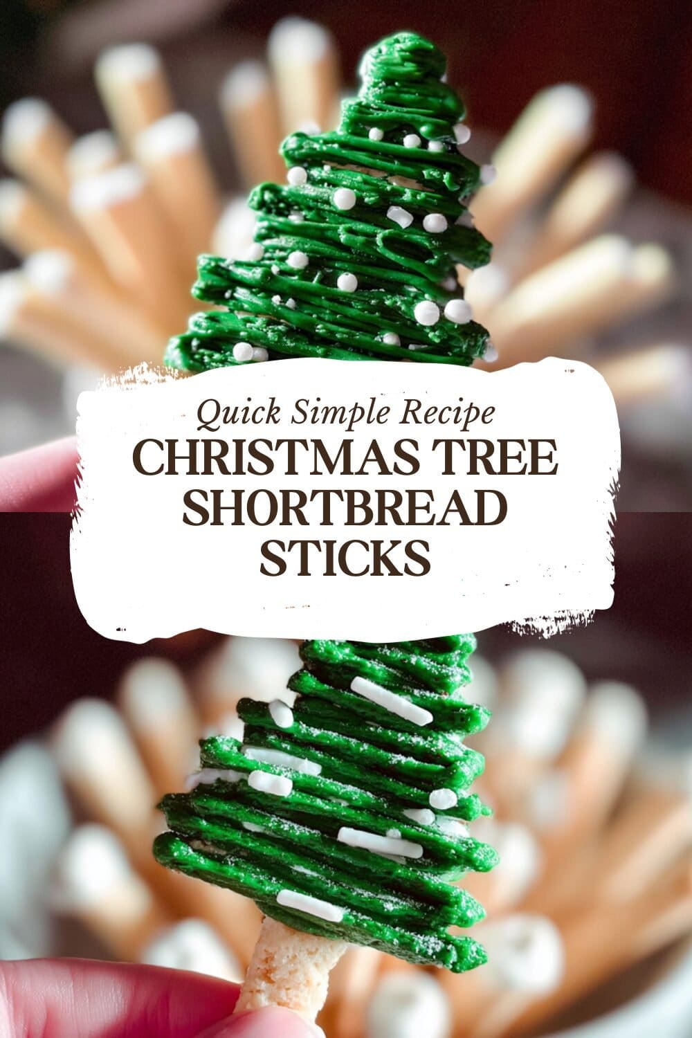 Christmas Tree Shortbread Sticks