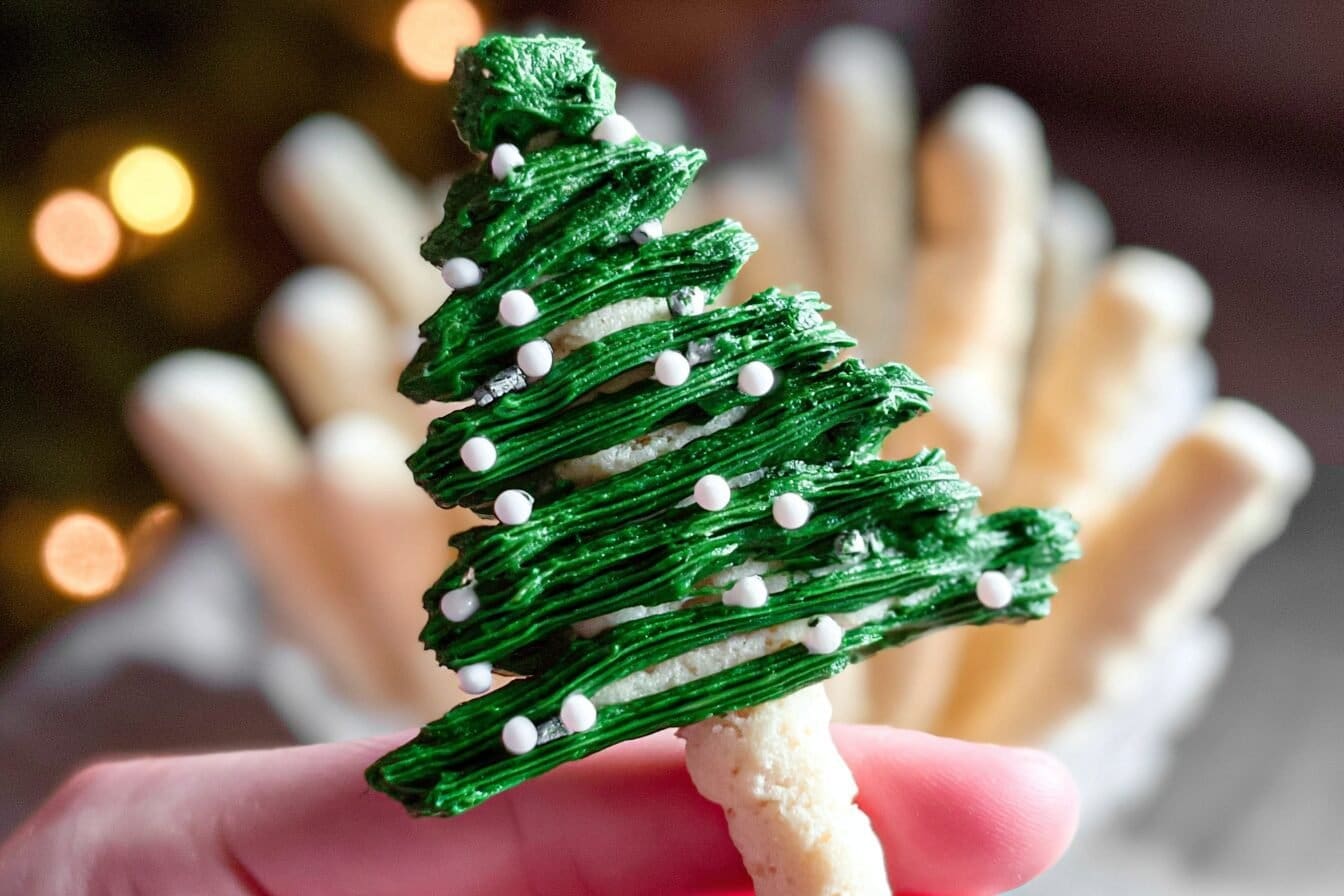 Christmas Tree Shortbread Sticks