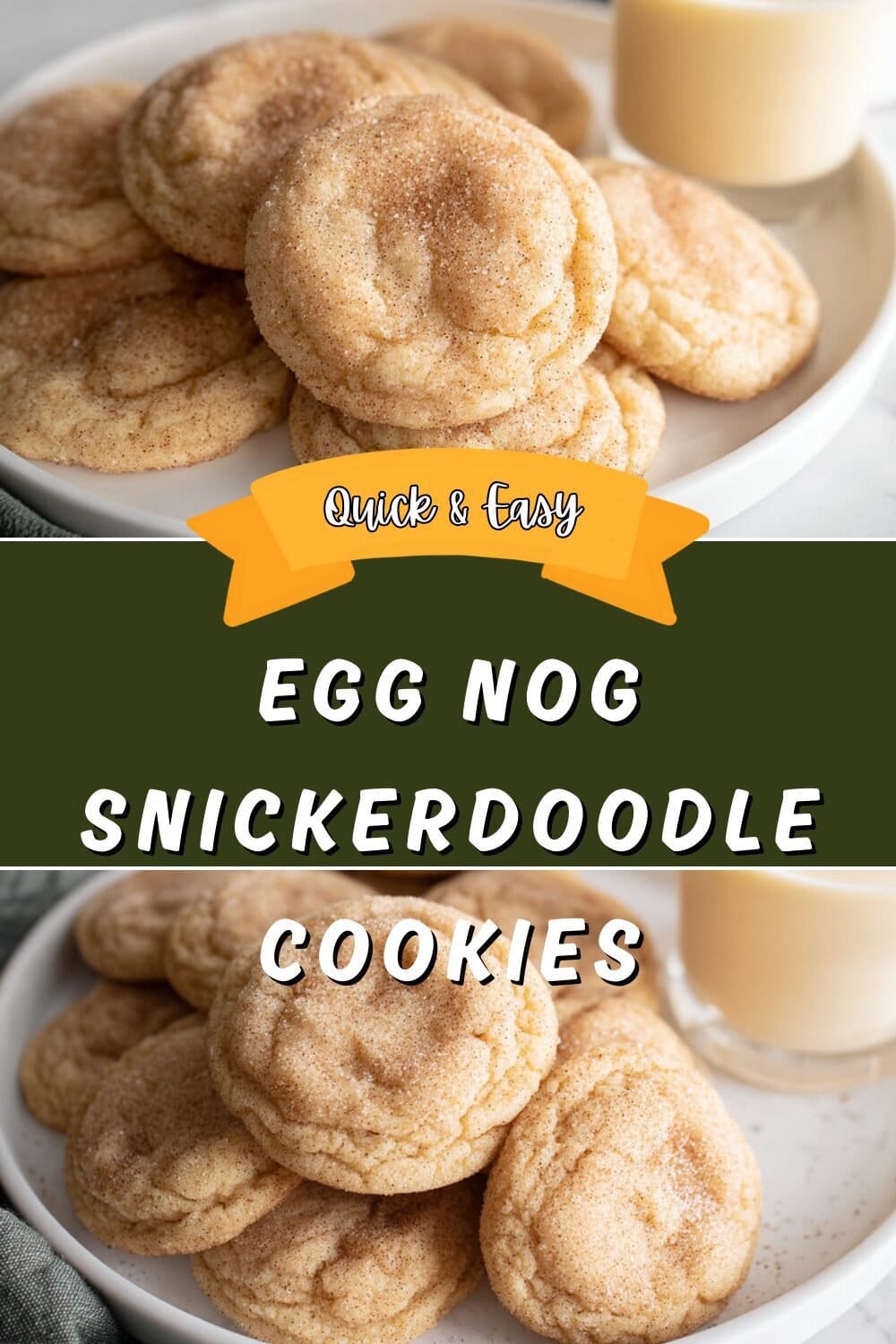 Egg Nog Snickerdoodle Cookies