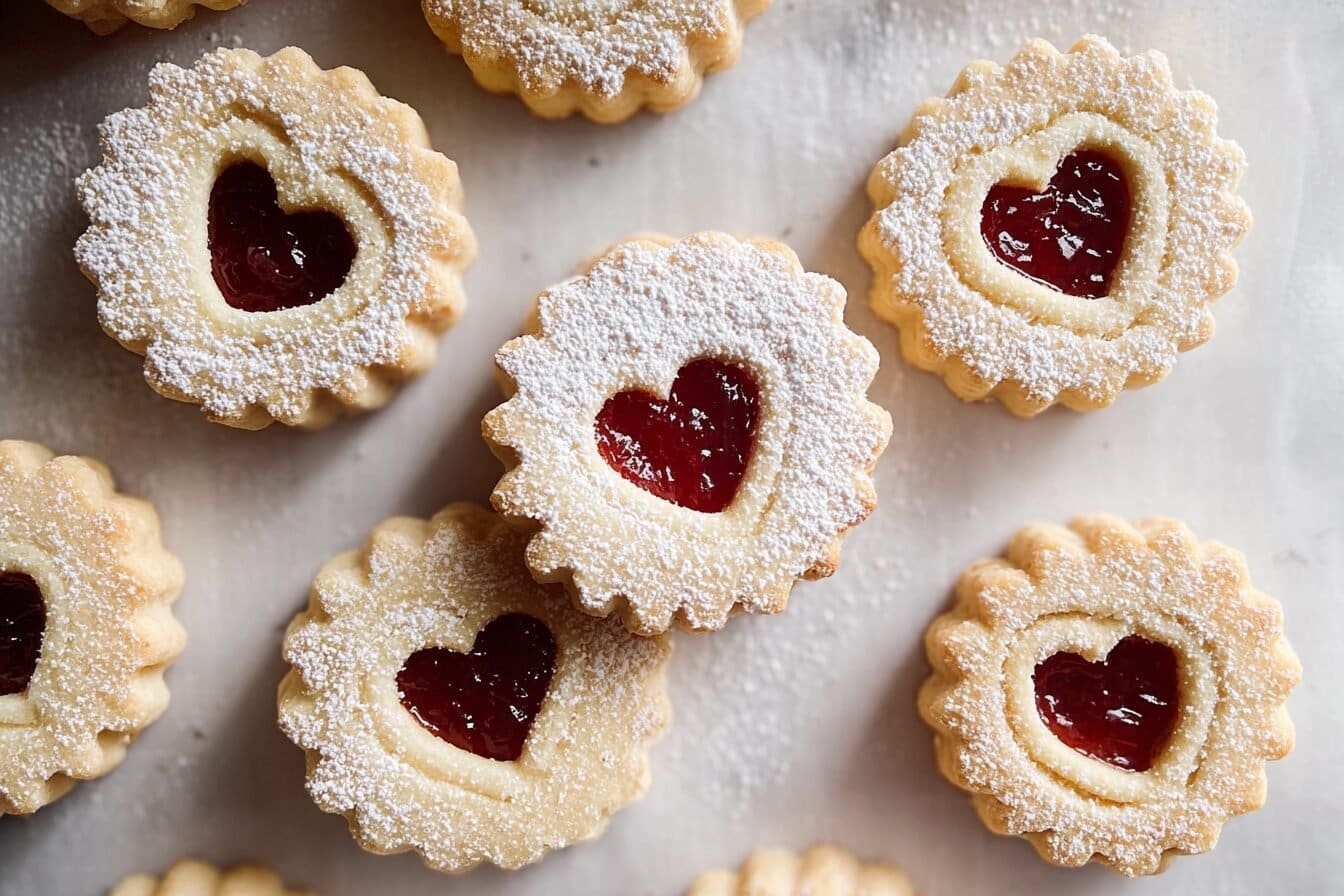 Linzer Cookies Recipe Easy Homemade Jam Filled Treats 6 Linzer Cookies