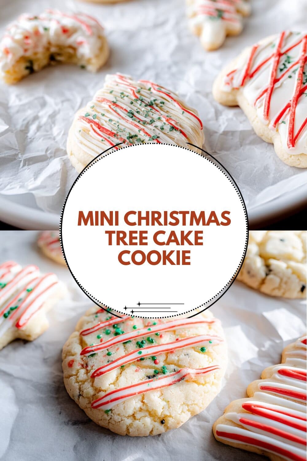 Mini Christmas Tree Cake Cookie
