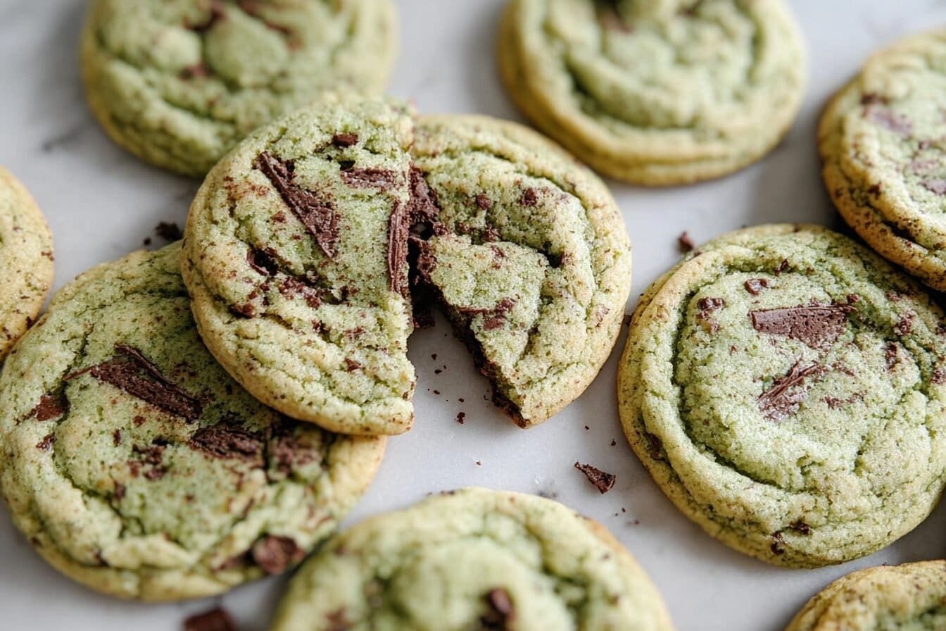 Mint Chocolate Chip Cookies