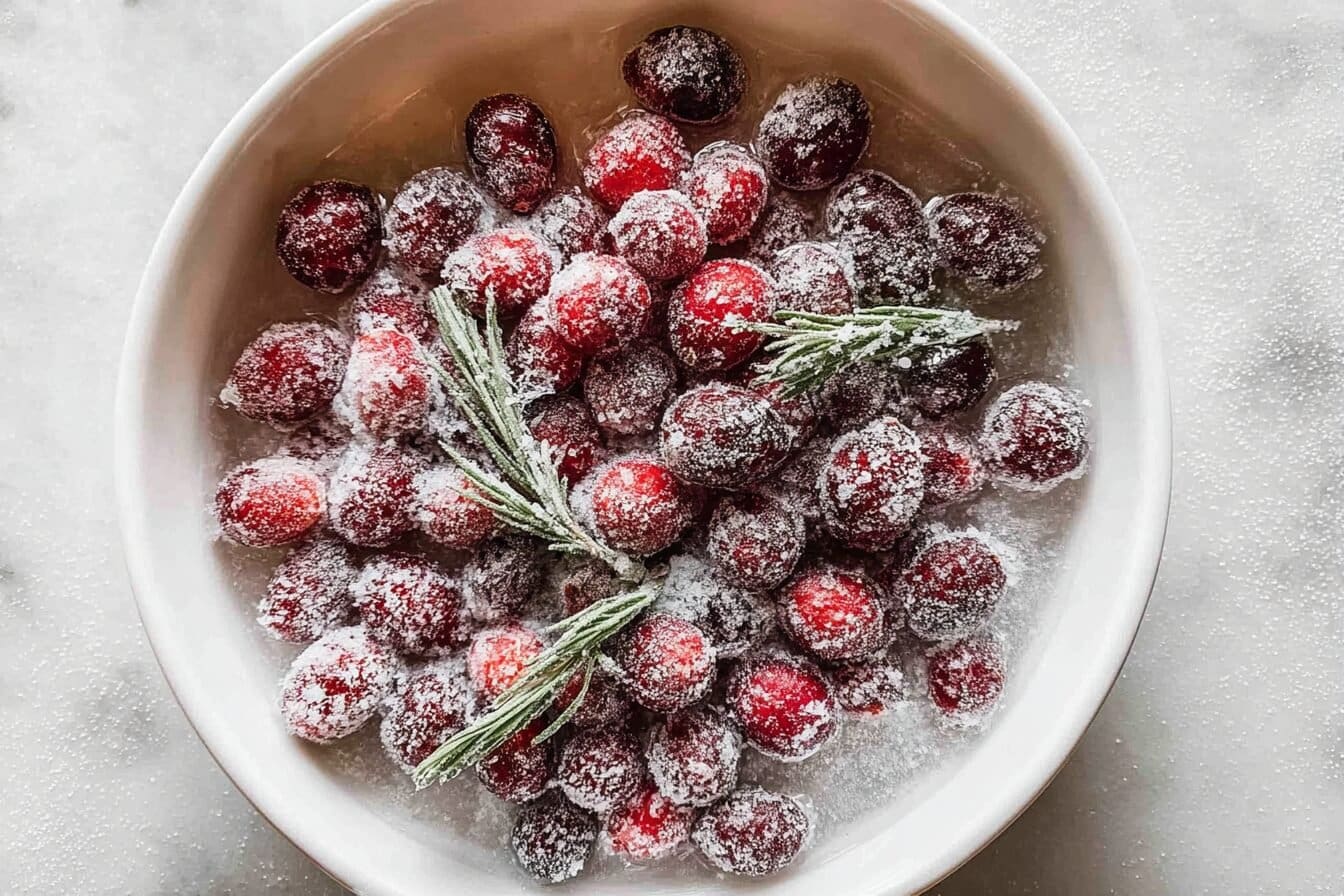 Sugared Cranberries Easy Recipe 6 Sugared Cranberries