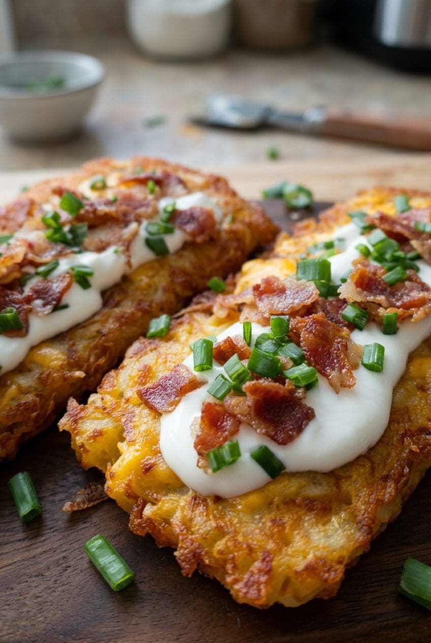 Loaded Hash Browns Extra Crispy And Cheesy 6 Loaded Hashbrown Patties