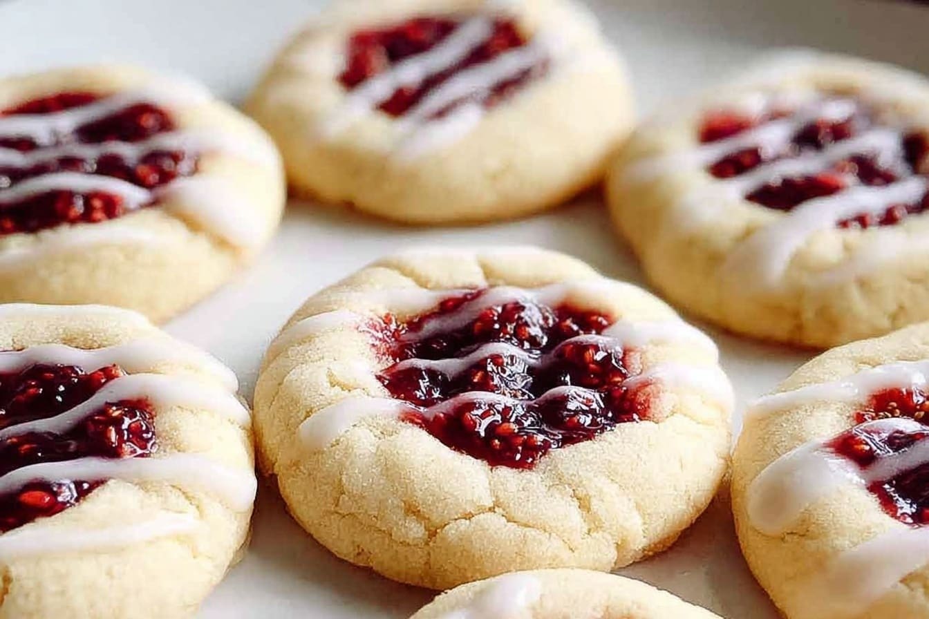 Raspberry Thumbprint Cookies