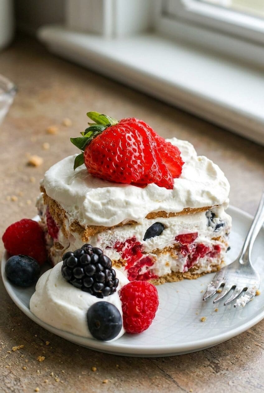 No Bake Berry Icebox Cake Summer Treat 6 Summer Berry Icebox Cake