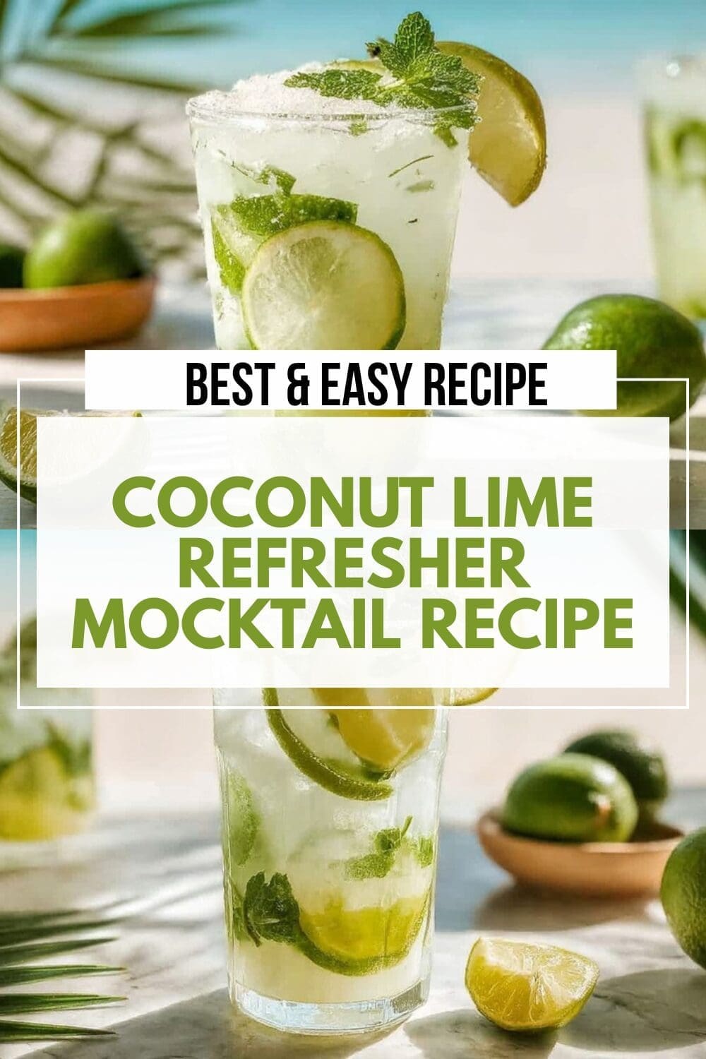 Coconut Lime Refresher Mocktail Recipe