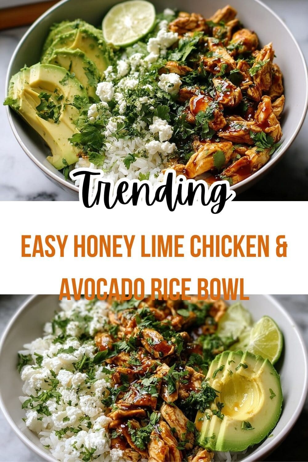 Honey Lime Chicken Avocado Rice Stack Recipe 7 Easy Honey Lime Chicken & Avocado Rice Bowl
