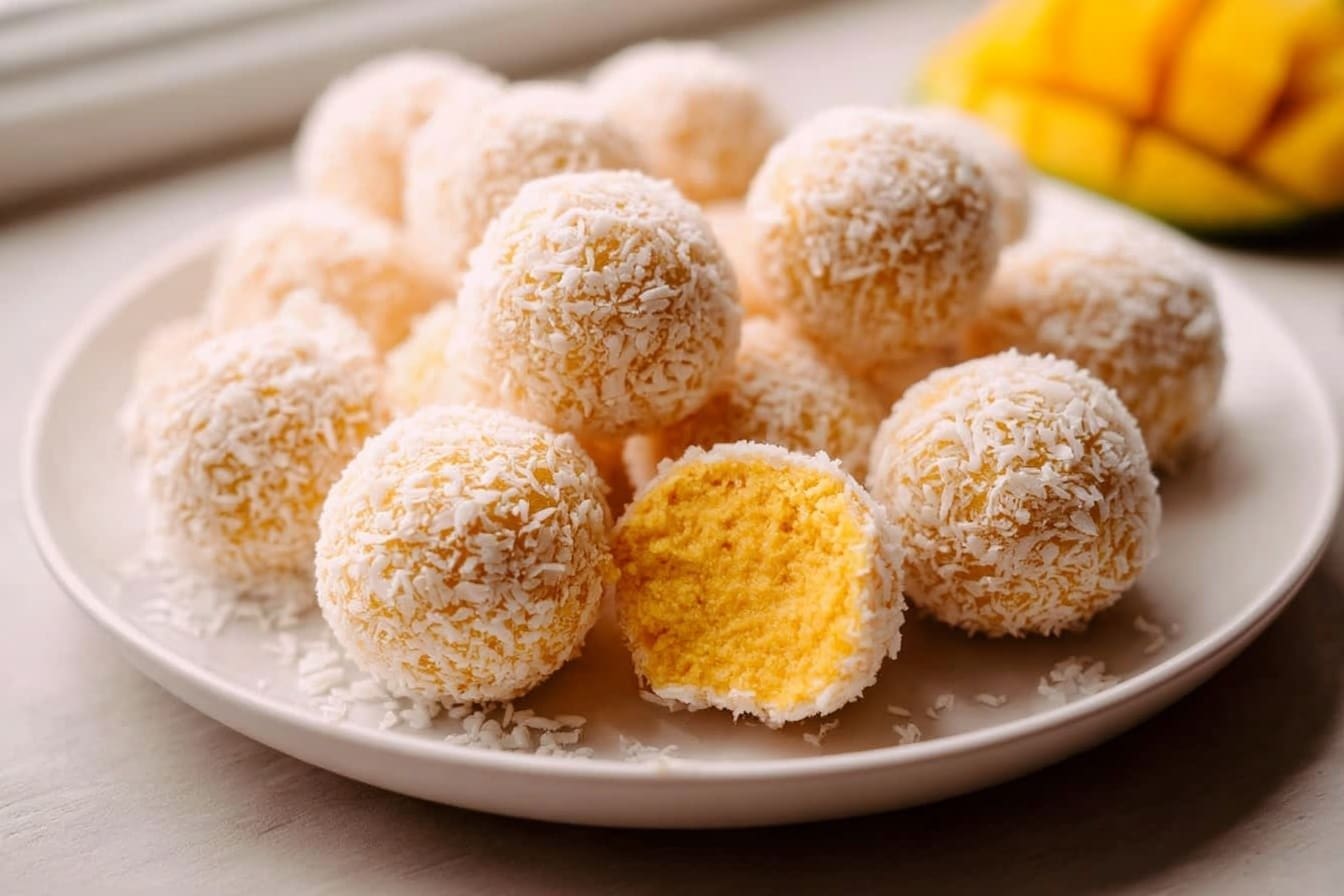 3 Ingredient Mango Truffles No Bake Super Easy 6 No Bake Mango Truffles Recipe