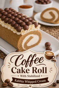 Coffee Cake Roll With Stabilized Kahlúa Whipped Cream